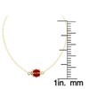 Hoops & Loops Yellow Gold Flashed Sterling Silver Enamel Ladybug