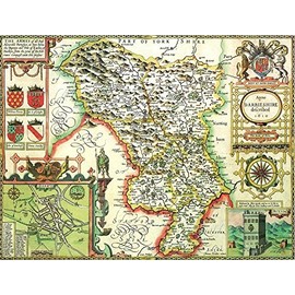 Derbyshire Historical Map 1000 Piece Jigsaw Puzzle (1610). Free print! by Ryco Originals