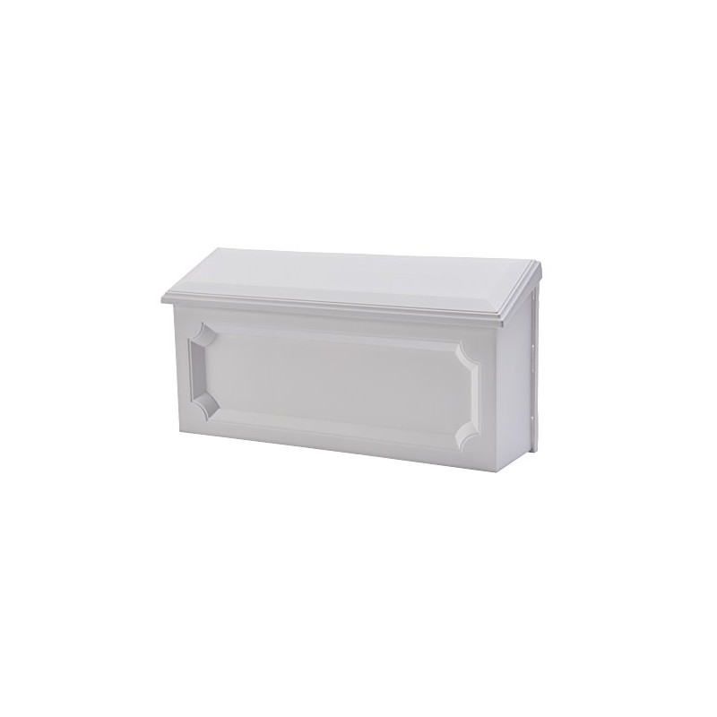 Gibraltar Mailboxes Windsor Small Capacity Rust-Proof Plastic White, Wall-Mount Mailbox,