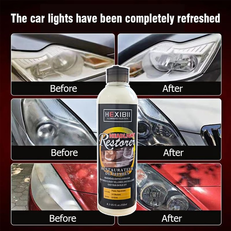 Car Headlight Restore and Cleaner, Removes Dullness, Yellowing and Oxidation,
