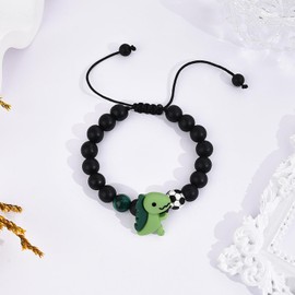 BOCHOI Bracelets for Kids, Bracelets for Boys, Football Bracelets, Sports Bracelets for Children, Braided and Adjustable Football Bracelets, Football Bracelets for Birthday Gifts