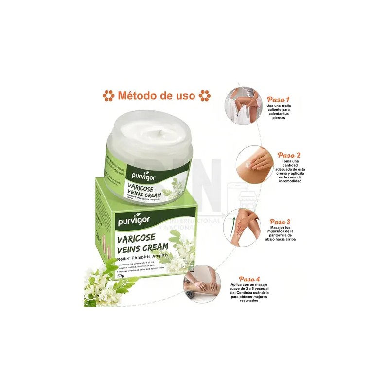 Crema Para Varices Alivia Dolor Venas Extractos Naturales