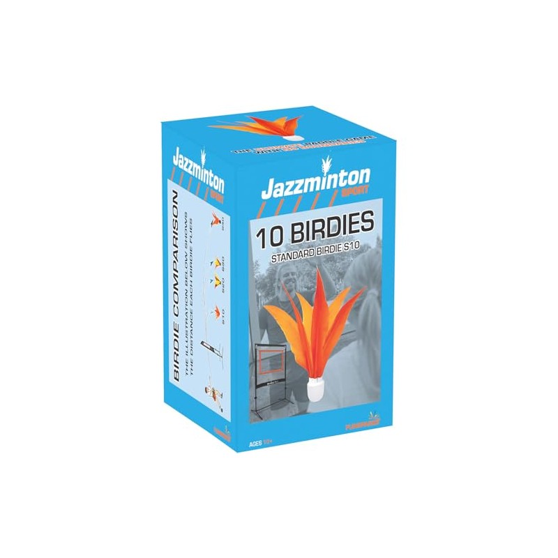 Jazzminton® Sport - 10 Standard Birdies S10 - Indoor Feather