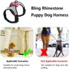 Rhinestone Dog Harness Bowtie,Reflective Cute Bling Sparkling Soft Diamonds Cat
