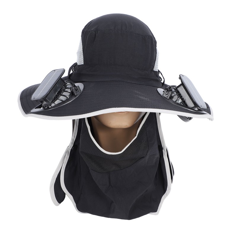 Wide Brim Solar Fan Hat Outdoor Fishing Sunscreen Quick Drying