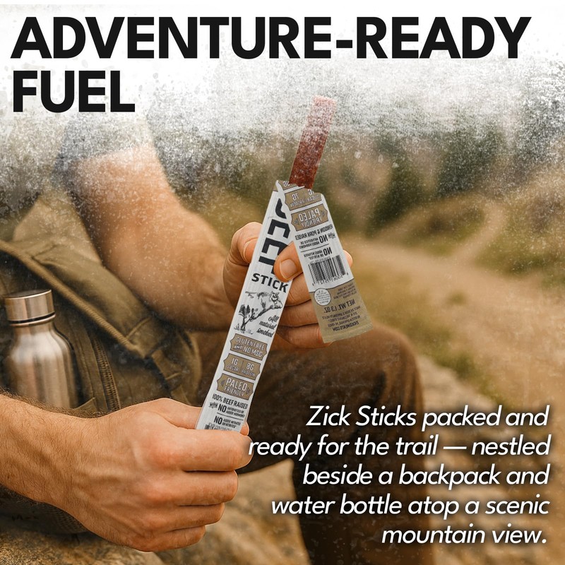 Zick's Hardwood Smoked Original Beef Meat Snacks 1.3oz | Gluten-Free,