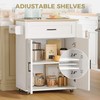 IRONCK Kitchen Island Table with Storage, Rolling Kitchen Cart with