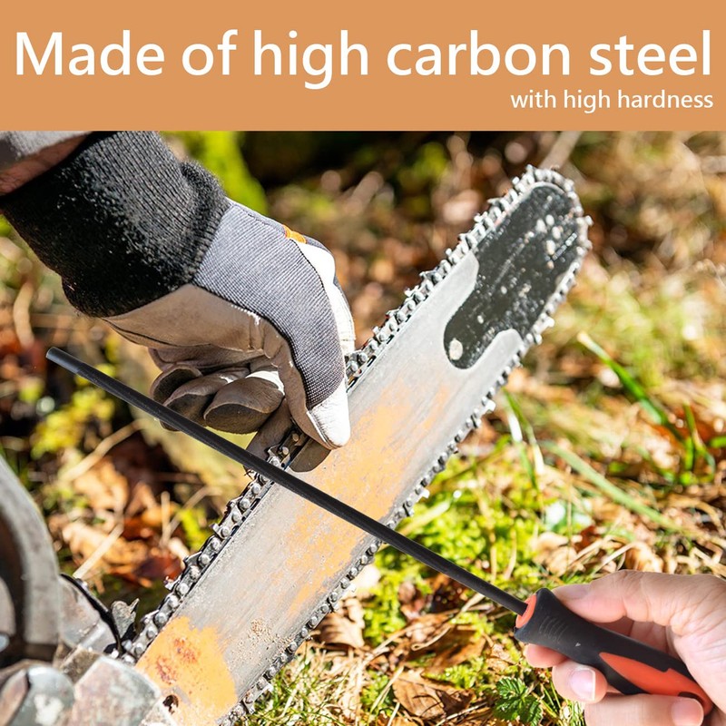 SKZIRI Chainsaw File Set 3 Sizes 5/32, 7/32, 3/16 inch,