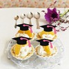 ZHUOWEISM 30 PCS Class of 2025 Graduation Cupcake Toppers Glitter