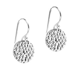 Runde Ohrringe aus 925er Silber – Handgefertigte Gehämmerte Scheiben – Verschiedene Größen 10mm bis 22mm (16 Mm)