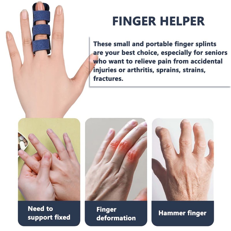 FIBOUND Pack of 2 Finger Stabiliser, Finger Splints, Finger Brace,