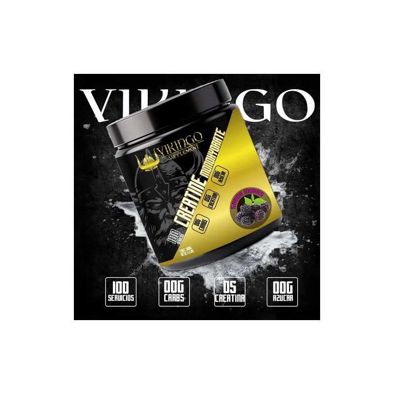 Creatina Monoidratada Polvo Vikingo 500g Varios Sabores