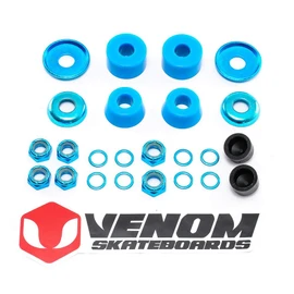 Venom Skateboards Trucks Universal Bushing & Nuts Rebuild Kit - Cylinder - Medium 90a