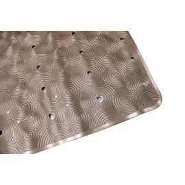 Bathtub Mat Non Slip Bath Mat for Tub, 28 x 15 Inches, PVC Soft On Feet Rectangular Bathmat Shower Mat with Suction Cups and Drain Holes Swirl Design Bathroom Accessories (Rosegold)