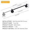 BESy Adjustable 16 to 26 Inch Bath Towel Bar Rack