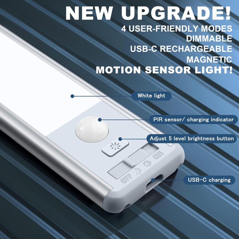 Reoshine Under Cabinet Lighting, 40 LED Motion Sensor Light Indoor