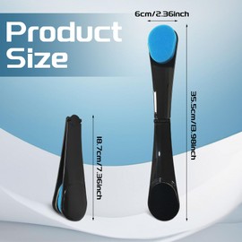 UILYNIU 2 Pcs Self Tanning Back Applicator, Applicator with Handle Back Applicator, Reusable Application Tool, Lotion Applicator for Back, Applies Self Tan to Hard-to-Reach Areas (Black, Blue)