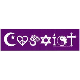 Coexist Interfaith Religious Symbols Peace Bumper Sticker Decal (Vinyl, Large)