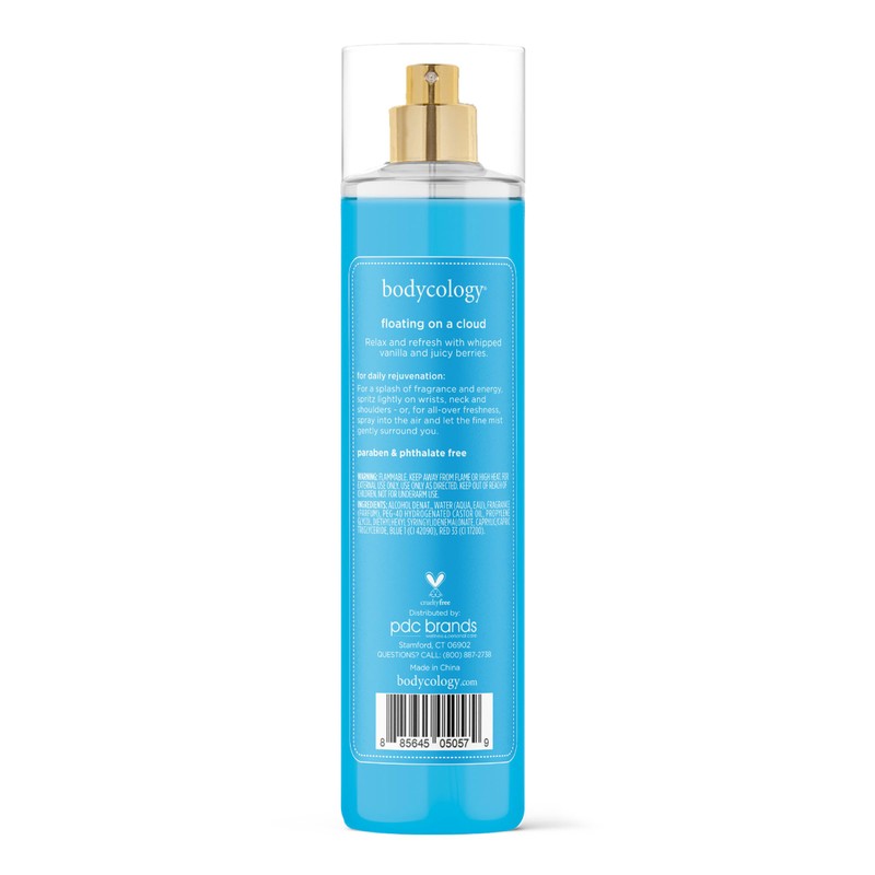 Bodycology Long-Lasting Fragrance Body Mist, Floating On A Cloud, 8