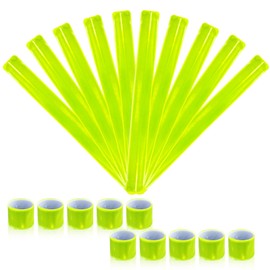 Awroutdoor Pack of 20 Reflective Bands Snap Bracelets, Reflectors Children, Safety Tape Reflective for School Bags, Keys, Prams, Hiking, Joggers and Cyclists