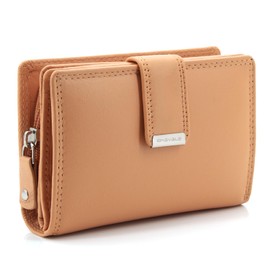ekavale Ladies Soft Leather Wallet with RFID Protection - Women's Wallet, Powder Pink, M, purse