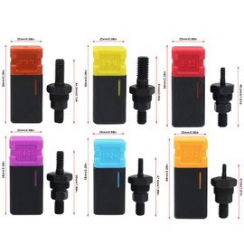 6PCS Set Threaded Rivet Nut Gun Head Replacement Mandrel Nose Piece Riveter Tip Spare Part for Hand Nut Rivet (6-32 10-24 1/4-20 5/16-18 3/8-16 8-32)