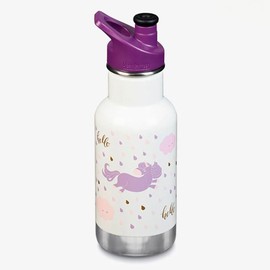 Klean Kanteen INSULATED 12oz (355ml) Kid's Classic with Sport Cap, Unicorn Leap