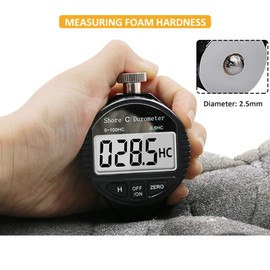 Probador de Dureza de Durómetro, Dureza Tipo Shore A/C/D Medidor de Dureza Digital Portátil, 0-100 HA/C/D, para Caucho, Plástico, Neumáticos, Etc. (Shore C)