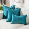 FUTEI Teal Boho Throw Pillow Covers with Tassels 18x18 Inch