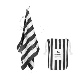 Dock & Bay QuickCool Cooling Towel - For Workouts & Sports - Cools to 15°C - Includes Bag - 25 x 12 / 63 x 29 cm - Kamari Charcoal