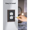 TREEWELL 4-Pack Duplex Outlet Cover, Durable Solid Zinc Alloy Decorative