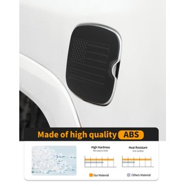 Hoolcar American Flag Gas Cap Decor Cover for Toyota 4Runner 2010-2023 Fuel Filler Gas Door Trim, Matte Black