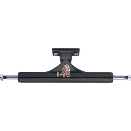 Slappy Truck Company ST1 Inverted Heroin Curb Killer Black Skateboard Trucks - 7.3" Hanger 10.0" Axle with 1" Raven Black Hardware - Bundle of 2 Items