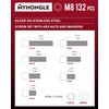 132 Piece M8 Screws Set, Stainless Steel Cylinder Screws with
