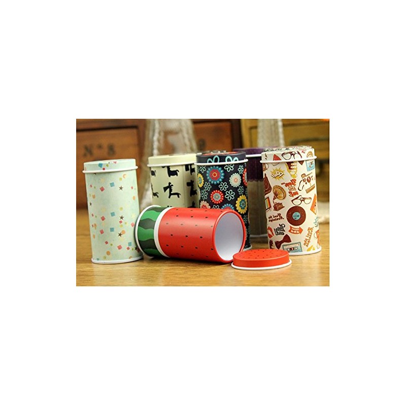 GracesDawn Set of 8 Home Kitchen Storage Containers Colorful Tins