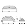 M4TEC Cup Kitchen Cabinet Door Handles Cupboards Drawers Bedroom Furniture