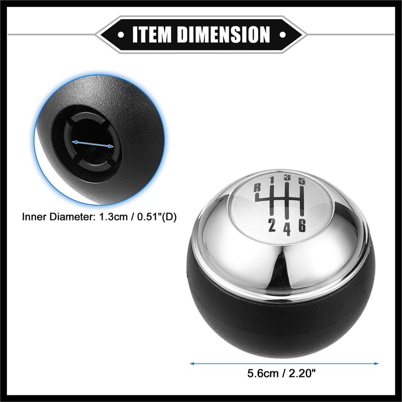 Hihaha 6 Speed Manual Gear Shift Knob Compatible for Mini