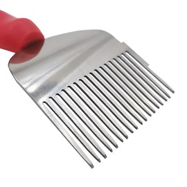 QIQIRO Stainless Steel Honey Uncapping Fork Knife - Honeycomb Honey Scraper Wooden Plastic Beekeeping Beekeeper Equipment Tool