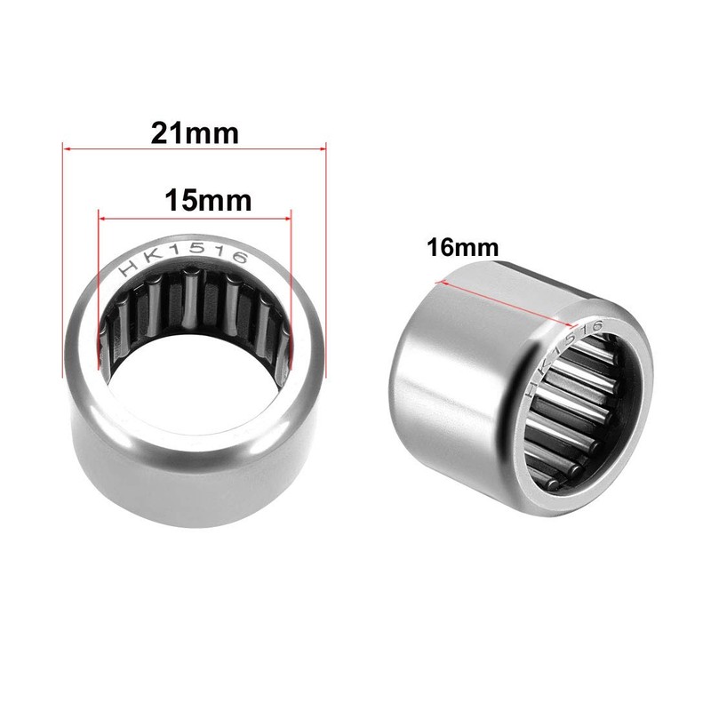 sourcing map Needle Bearing HK1516 Drawn Cup 15 mm Bore