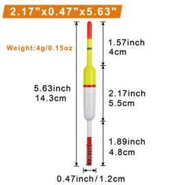 Slip Bobbers Fishing Floats and Bobbers Wood Slip Bobbers for Crappie Fishing Bobbers Spring Slip Bobbers Fishing Float Catfish Panfish Walleyes Fishing Tackle Accessories, 586# 20pcs