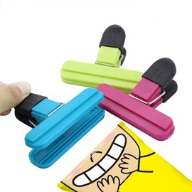 Nuoxixuan Bag Clips for Chips Snack Clips for Bags Food Bag Clips Sealing Clips 3 Inch Large 6 Pack 3 Colors