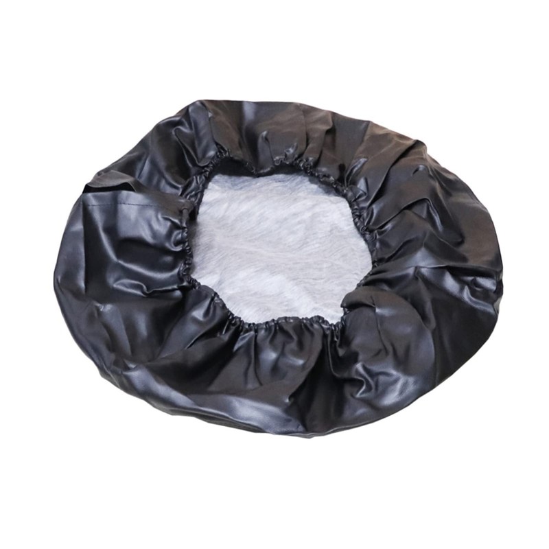 16" Spare Wheel Tire Cover Black Soft Leather Wheel Cover