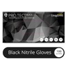 Unigloves PRO.TECT Black GA0042 Nitrile Single Use - Multipurpose, Powder