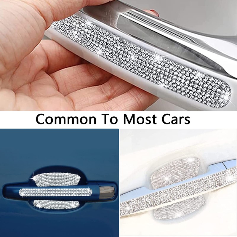 BetterJonny 10PCS Crystal Scratch Protector, Rhinestone Car Bling Scratch Protector