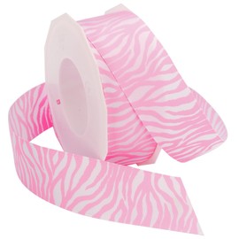 Morex Ribbon Zebra Fest Grosgrain Ribbon, 1-1/2-Inch by 20-Yard, Pink (34138/20-022)