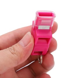 Keenso Silbato Deportivo, Silbato con Sonido Fuerte y Nítido con Cordón para Entrenadores, árbitros y Funcionarios (Rosa roja)
