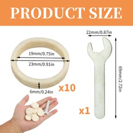 Felt Washer Replacement Compatible with Breville Espresso Machine Grinders,10 Pcs in a Pack Burr Coffee Grinder, Made of Wool, Strong Density and Durability