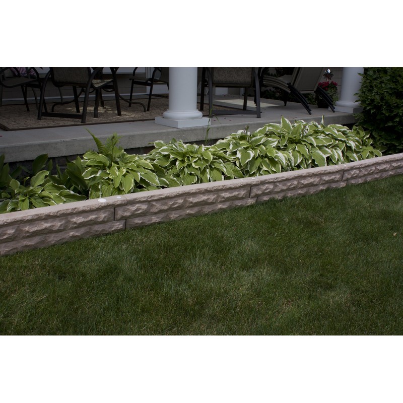 Garden Wizard 4 Foot Stone Landscape Border Wall - Sandstone