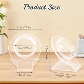 Mirrline 12 Pcs Acrylic Bracelet Displays Stands Clear Jewelry Display Holder Bangle Organizer Rack Bracelet Storage Showcase for Home Store