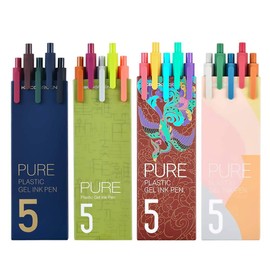 4 Packs KACO Gel Ink Pens Retractable 20 different ink color Extra Fine Point (0.5mm) for Drawing Bullet Journaling Planner Make Notes